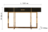 Table console de luxe moderne avec miroir, prix d'usine