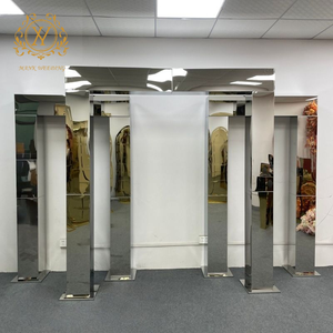Grand arc de fond Porte de mariage en acier inoxydable <span class=keywords><strong>Arche</strong></span> à colonne carrée Accessoire <span class=keywords><strong>Ballon</strong></span> argenté <span class=keywords><strong>Arche</strong></span> <span class=keywords><strong>rectangulaire</strong></span> de mariage en plein air - Product Image 1