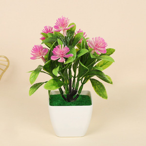 LUWEI ดอกพลัมบอน<span class=keywords><strong>ไซ</strong></span>ต้นไม้จำลองคุณภาพสูงตกแต่งในร่มสุดสร้างสรรค์ต้นไม้สีเขียวจำลองพืชกระถางขนาดเล็ก - Product Image 2