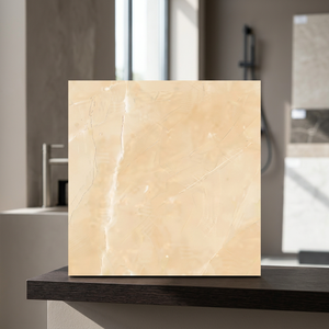 Habana Silver 600x600mm Glossy Porcelain Floor Tiles Marble Look Polished Interior Finish - Product Image 5