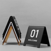 Numéros de table en acrylique double face personnalisés en forme de V, numéros de table modernes pour mariage, carte de numéros pour restaurant, événement, hôtel, décoration