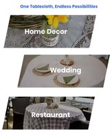 Échantillon Gratuit - Nappe en Dentelle Florale, Housse de Table en PVC Jacquard pour Mariage et Événements