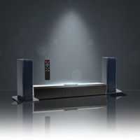 Barre de son pour téléviseur, système de cinéma maison sans fil trois-en-un avec amplification des basses intégrée, 6 haut-parleurs, son surround 2.1 canaux