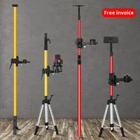 Instrument de nivellement, tige de levage, support télescopique, support de plafond à cardan, niveau laser infrarouge, trépied