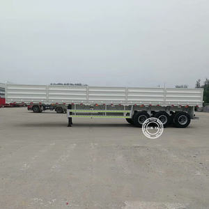 Panneaux latéraux en acier de 40 tonnes à 3 <span class=keywords><strong>essieux</strong></span> pour semi-<span class=keywords><strong>remorque</strong></span> <span class=keywords><strong>porte</strong></span>-conteneurs transportant 5 à 10 voitures, plateau de 20 pieds/40 pieds, bonne qualité - Product Image 3