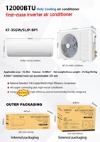 AC Split Inverter Pintar 12000BTU Tenaga Surya OEM Kustomisasi dengan Pipa Tembaga Penuh, Pasokan Pabrik