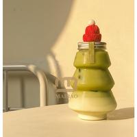Personnalisé Forme Unique Recyclable Jetable Pet Café Jus De Fruits Bubble Boba Matcha Thé Au Lait En Plastique Transparent Bouteille Tasse avec Couvercle