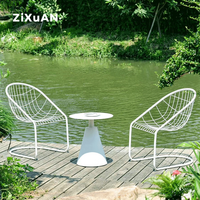 Meubles de jardin en plein air de haute qualité ensembles de chaises en corde fauteuil de tissage Table en osier de verre Patio Table à manger extérieure et chaises