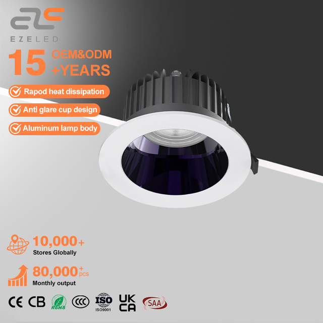 High Quality Spot Light 12W/18W/24W/36W/55W Output Power, 24°/36°/60° COB and 90° SMD Led Downlight