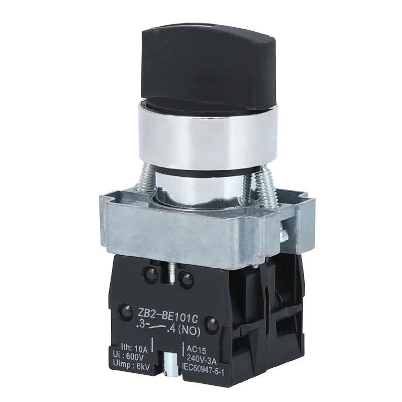 22 мм XB2-BD33 3 позиции 2NO ручка переключателя 10A/415V-Lock для видеокамеры-при выборе переключатель ZB2-BE101C две дороги