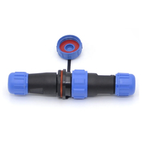 Connecteur de raccordement automobile SP13 circulaire étanche LED IP67 mâle/femelle en laiton plaqué or 2-7 broches avec boîtier PC
