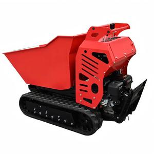 Mini-dumper rouge avec benne hydraulique, construction en acier, revêtement en poudre, usage industriel - Product Image 1