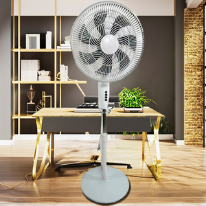 Ventilador de Pie Vertical de Alta Gama de 16 Pulgadas con Luz, Aspas de Plástico PP, Control Mecánico, Altura Ajustable, Temporizador, Enfriamiento por Aire, Modelo D - Product Image 4