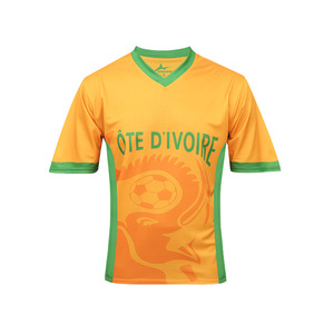 <span class=keywords><strong>Camiseta</strong></span> de Fútbol de Manga Corta para el Equipo Nacional, Transpirable, de Poliéster, para Partidos, Aficionados, Uso Diario Informal - Product Image 3