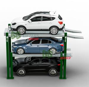 四柱3级液压汽车升降机三重堆垛机车辆存储停车设备 - Product Image 6
