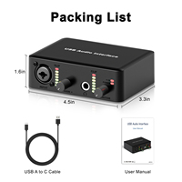 Microphone XLR professionnel 48V, studio d'enregistrement audio, interface audio USB, enregistrement vocal solo, podcast, carte son