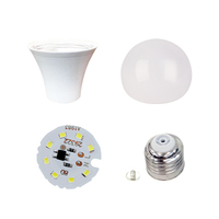 Kit d'ampoules LED A19 E27, base en plastique, SMD 2835, 6000K, lumière du jour, alerte, AC 85-265V, durée de vie de 50 000 heures, certifié CE, télécommande