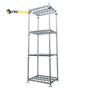 Palette métallique de palette de stapel détachable à chargement en acier empilable robuste avec pieds - Product Image 3