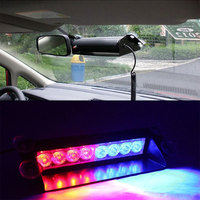 Feux stroboscopiques LED pour voiture rouge/bleu jaune/blanc / Lampes de signalisation clignotantes d'urgence pour tableau de bord, lumière d'avertissement de pare-brise 12V universelle