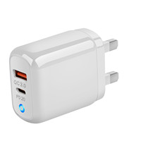 Vente chaude prix d'usine moule privé 20W USB A + C chargeur avec lumière led 20W chargeur rapide