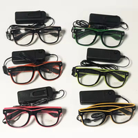 Lunettes de fête lumineuses LED Neonglo PC Wire, style néon rave, fonctionnant avec des piles AA, pour adolescents, EDM, Halloween, Noël