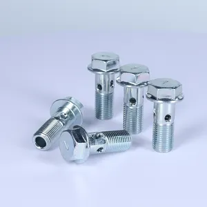 Tornillos huecos de acero inoxidable M6 M8 tubos de lubricación Tornillo con agujeros tornillos y pernos de cabeza hexagonal