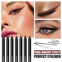 Delineador de Ojos Retráctil con Brillo, Marca Privada, Herramienta Cosmética de Maquillaje, Delineador en Crema Mate Giratorio a Prueba de Agua
