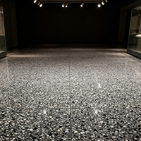 Dalles de terrazzo artificielles résistantes à l'usure de couleur personnalisée, carreaux de terrazzo faits à la main pour la décoration intérieure des escaliers d'hôtels et de villas