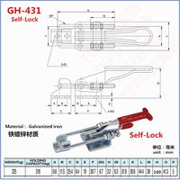 BOGONG HS CH pince à loquet GH-431-self-lockToggle boucle autobloquante réglable pince à loquet à bascule auto-verrouillage 431