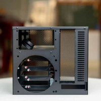 Boîtier de serveur domestique compact Mid Tower, 4 disques durs à échange à chaud, mini ITX, châssis de stockage métallique avec planche arrière SATA, prise en charge de l'alimentation SFX