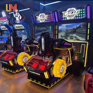 Bán buôn Sim đua mô phỏng buồng lái xe mô phỏng lái xe trò chơi Arcade Máy trò chơi vận hành bằng tiền xu 55 inch Crazy Racer 1 người chơi - Product Image 5