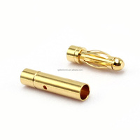 Conectores Banana GC3010-F/M de 3.0mm Chapados en Oro, Macho y Hembra, Conectores Dorados GC3010
