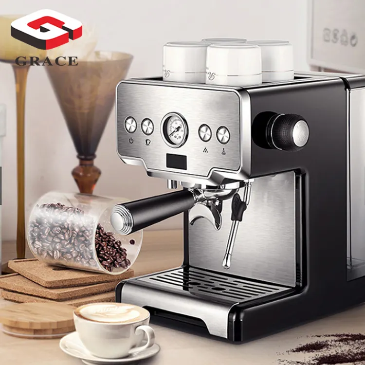 Máquina de café Manual profesional con trituradora, pulverizador de molienda para máquinas espressas, venta al por mayor