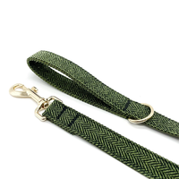 Nouvelle laisse tactique en velours réglable avec boucle en bronze, en nylon durable, pour chiens, avec collier inclus
