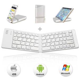 Shenzhen White Metal Mini Azerty Computer Laptop Wireless bluetooth Foldable Folding Keyboard - Product Image 5