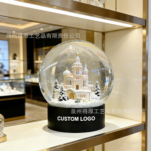 Globo de Nieve de Cristal Miniatura Decorativa de la Catedral de San Basilio, Rusia, Recuerdo, Regalo de Navidad, Redonda, con Logotipo Personalizado - Product Image 2