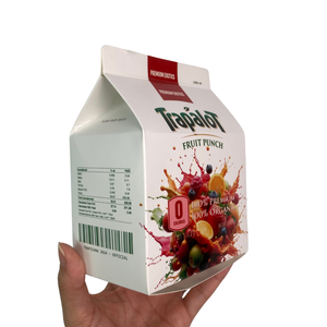 กล่องกระดาษรูปนมพิมพ์ลายงานศิลปะที่กำหนดเองกล่องกระดาษรูปดอกไม้ Cali บรรจุภัณฑ์ขนมเหนียวกินได้พร้อมกล่องซีเรียล3.5กรัม - Product Image 4