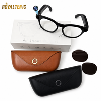 Lunettes intelligentes CY03 Max 8MP AI avec boîtier de charge, enregistrement vidéo POV 1080P, assistant vocal IA, lunettes intelligentes IA pour les voyages