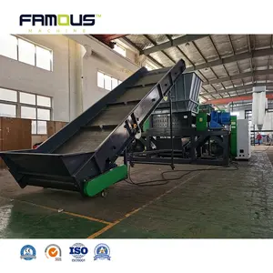 PP PE Waste Plate Board Double Shaft Shredder Crusher Recycling Line