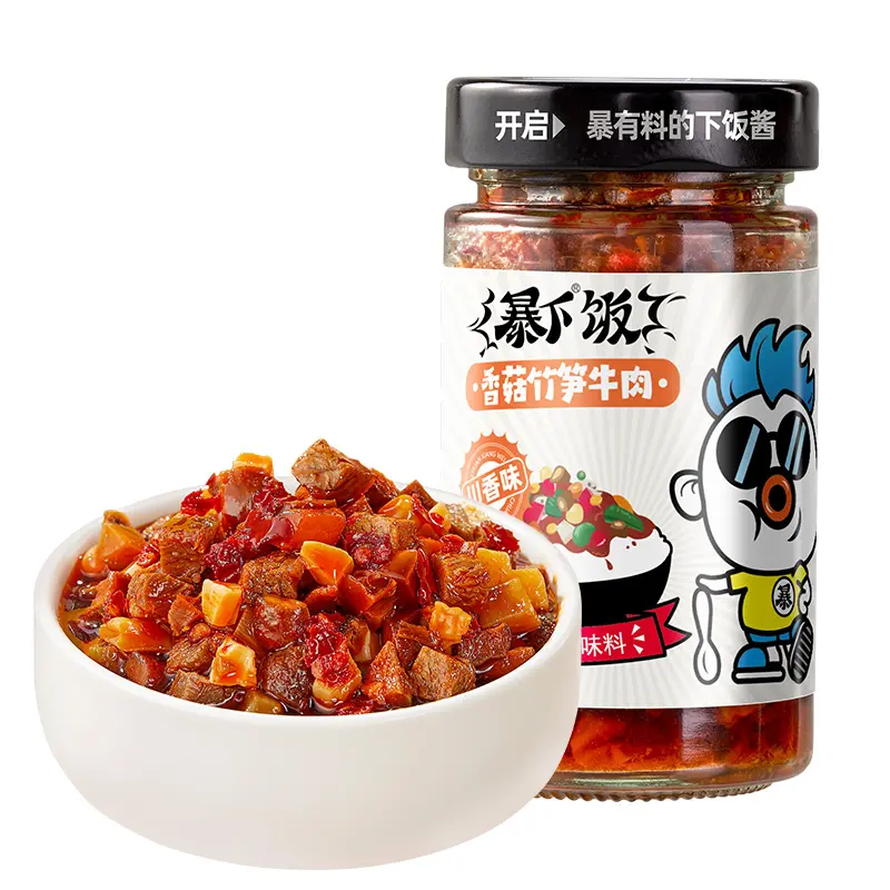 Jixiangju OEM ODM service support Bamboo Shoot mushroom beef chili sauce