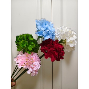 Giá Rẻ Giá Bán Buôn Màu Xanh Duy Nhất Thân Cây Lụa Tú Cầu Hoa Nhân Tạo Tú Cầu Cho Đám Cưới Trang Trí Nội Thất - Product Image 3