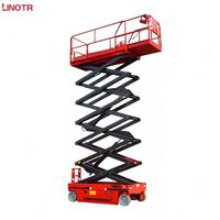Plateforme élévatrice à ciseaux électrique entièrement automatique autoportante pour travaux en hauteur, hauteur maximale 11,8 m, acier au carbone, 2950 kg