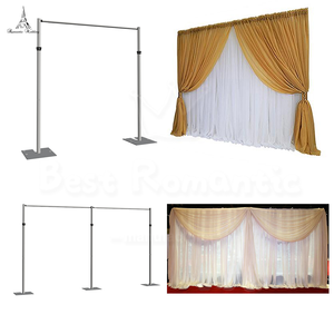 Support de toile de fond réglable en tissu à tension, 2 panneaux, 12 x 20 pieds, pour événements de mariage - Product Image 2