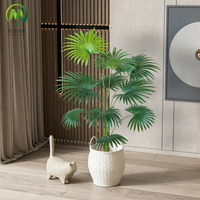 Palmier artificiel en pot de style California à plusieurs hauteurs, faible entretien, pour la décoration de la maison et du bureau