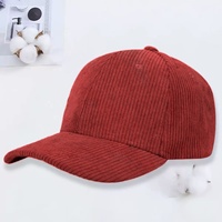 Gorra de béisbol de pana colorida, Impresión de logotipo personalizado, bordado al aire libre, Sombreros con visera para hombres y mujeres, gorra integrada para grupos de trabajo