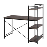 Bureau d'ordinateur de 120CM, 47 pouces, Simple et moderne, avec étagère de rangement, bureau en métal et en bois, pour maison