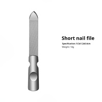 Mini lime à ongles en acier inoxydable Durable de haute qualité Papier de verre double face pour les ongles de garniture quotidiens