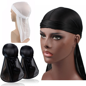 Nouveau Durag de Mode en Satin et Maille pour Hommes, Turban Soyeux pour Perruques et Couvre-chefs avec Fonction de Circulation d'Air, Style Île des Pirates, Accessoire de Cheveux - Product Image 1