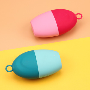 Rouleau de massage facial en silicone pour le visage, outil de refroidissement, minimiseur de pores, appareil de beauté portable, vert clair, rouge, rose, bleu - Product Image 1