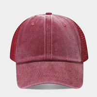 Gorra de Béisbol de Mezclilla de Algodón Lavado con Logotipo Bordado Personalizado, Gorra de 6 Paneles Estilo Vintage, Gorra Trucker con Cierre a Presión